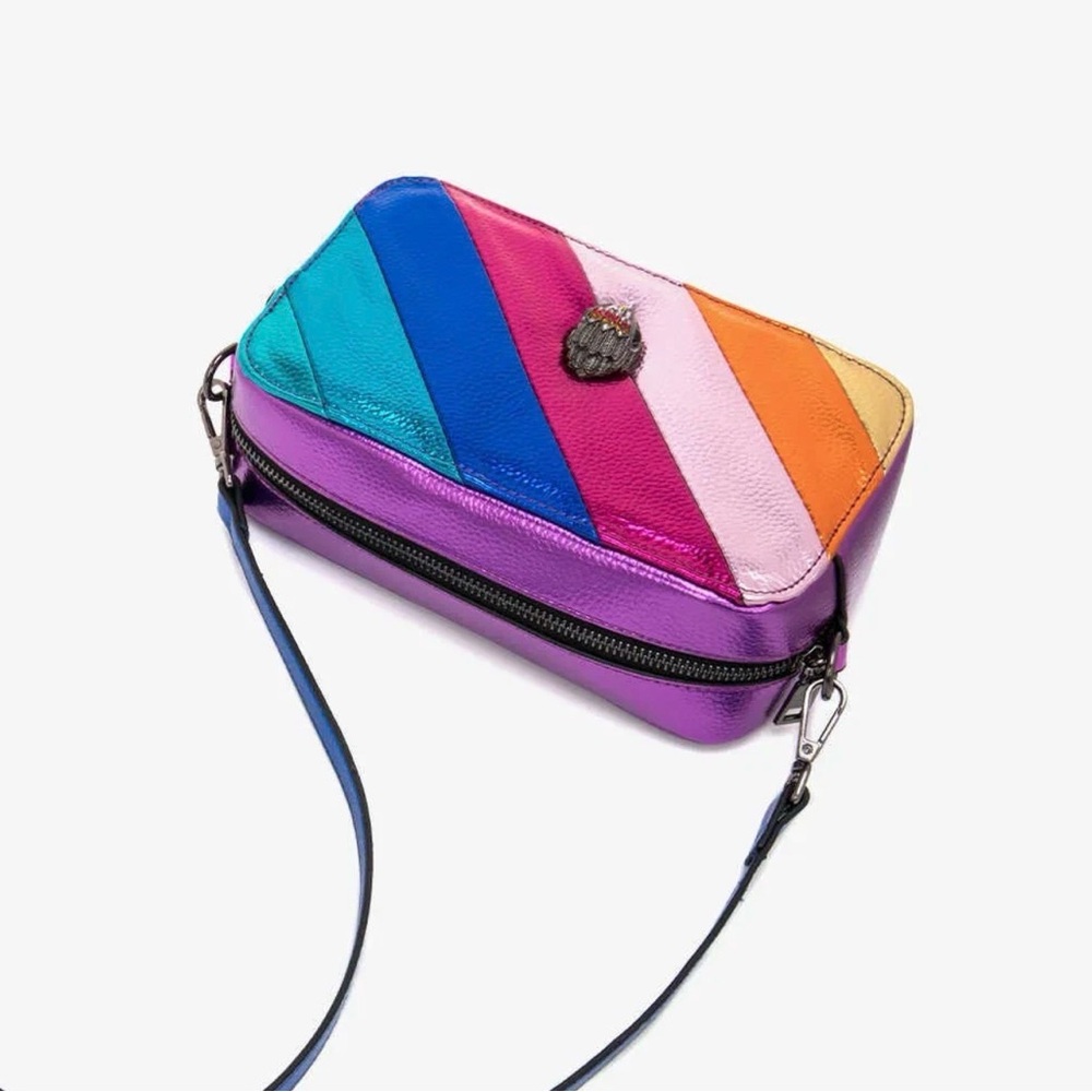 Kurt Geiger London Kensington Rainbow Leather Camera Crossbody Bag NWT - Picture 5 of 8